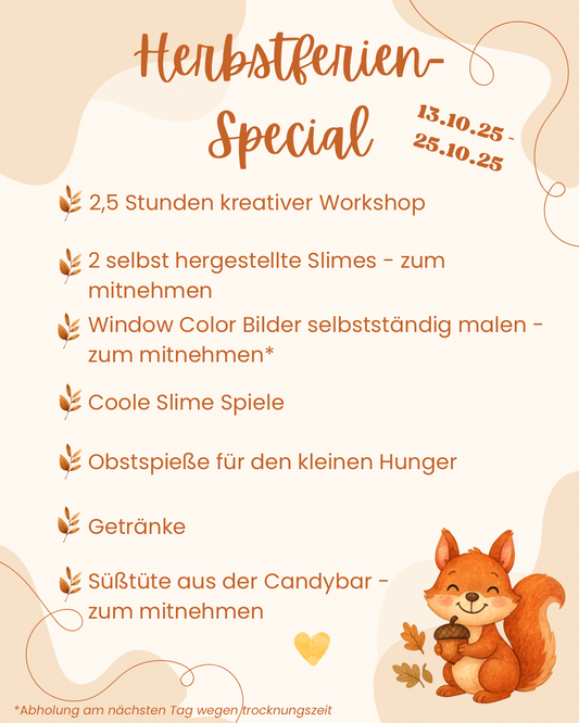 Herbstferien-Special | Donnerstag 23.10.25 | 10:00-12:30 | 🍁